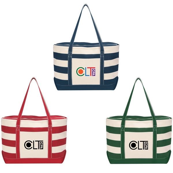 JH3240 Cotton Canvas Nautical Tote With Custom Imprint